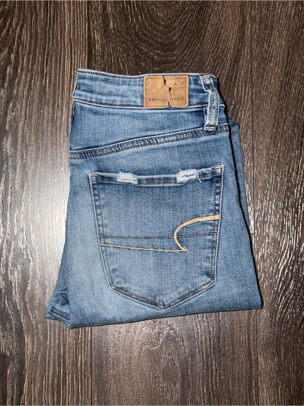 American Eagle Next Level Stretch Distressed Skinny Jeans Size 6 Regular